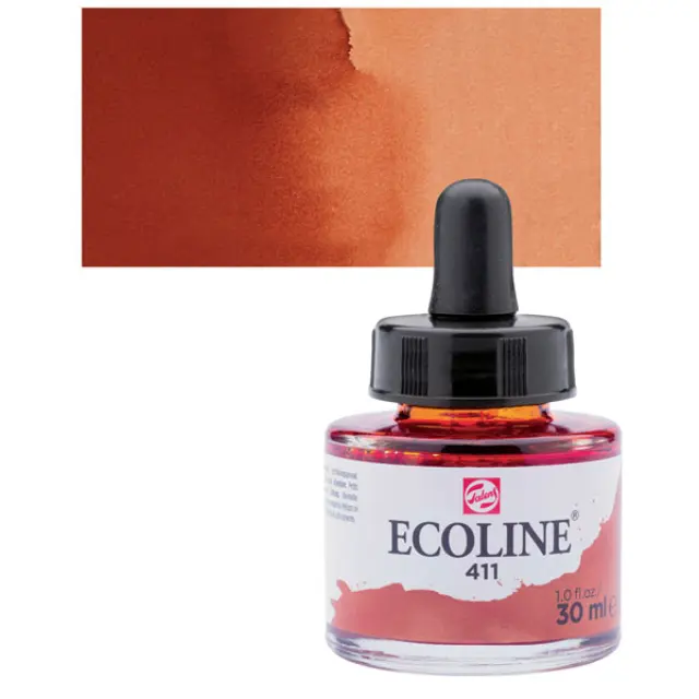 Μελάνι Talens Ecoline - 411 Burnt Sienna - 30ml
