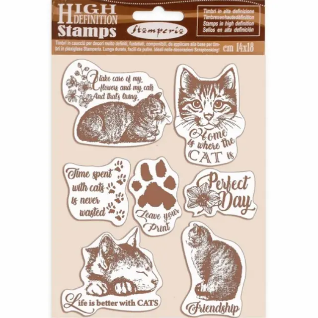 Σφραγίδα HD 14x18cm Stamperia, Cats