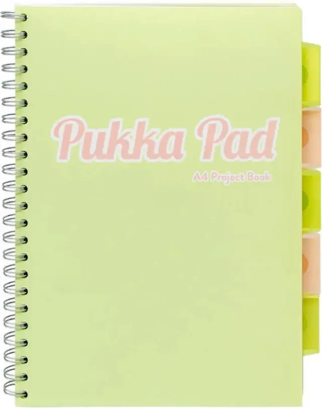 Τετράδιο Σπιράλ A4 200Φ 5 Θεμάτων Παστέλ Πράσινο / 2012-PST (Pukka)