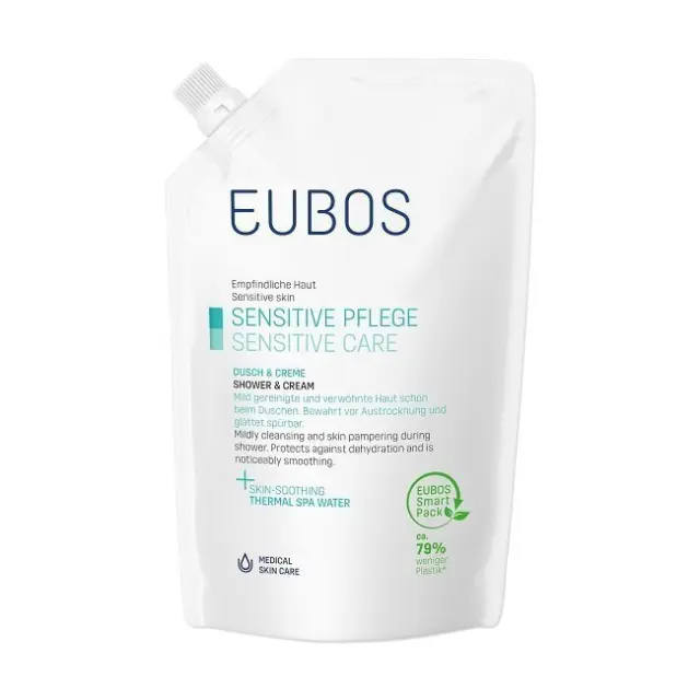 EUBOS Sensitive Shower & Cream Refill Απαλό Κρεμώδες Καθαριστικό Σώματος 400ml