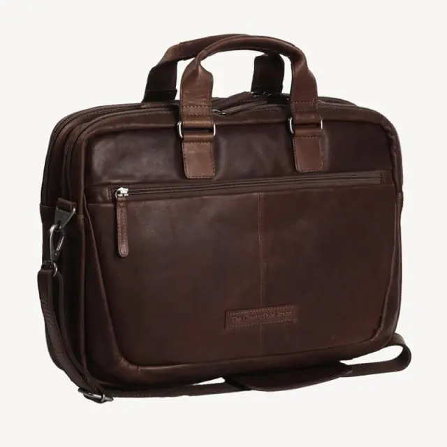 Δερμάτινος Χαρτοφύλακας Chesterfield C40.101001 Καφέ - One Size