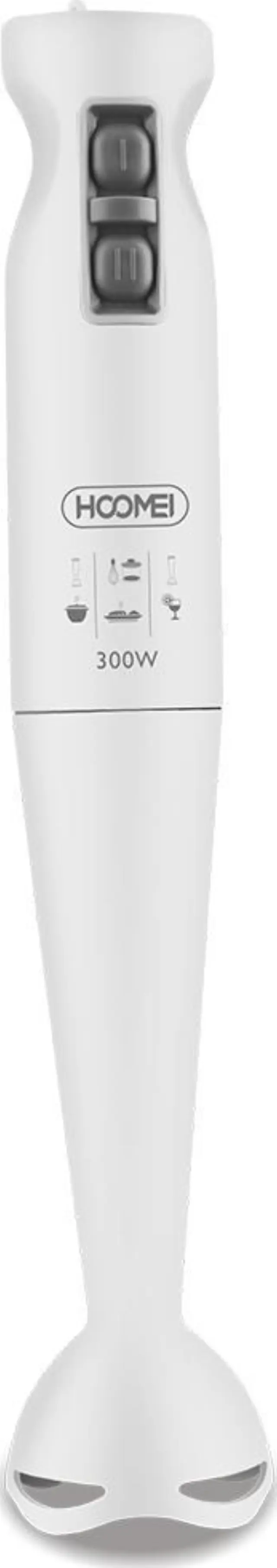 Hoomei HM-6620T Ραβδομπλέντερ με Πλαστική Ράβδο 300W Λευκό 2