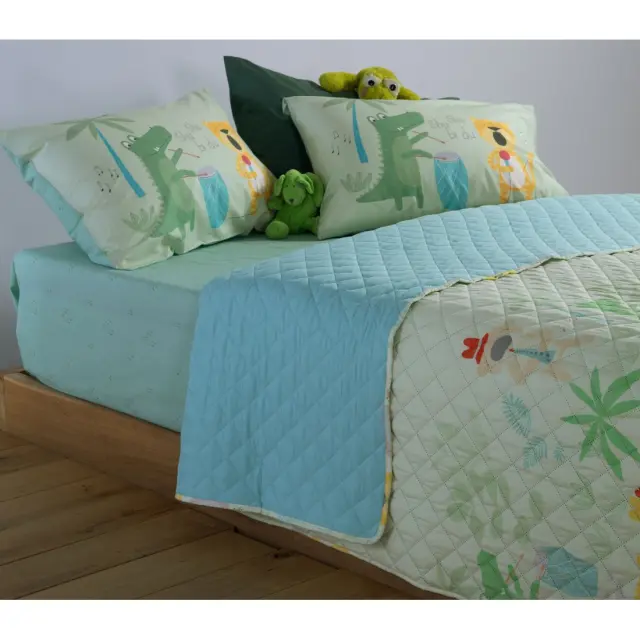 Nef-Nef Homeware Παιδικό Κουβερλί Μονό Jungle Music 180x240 Πράσινο 2