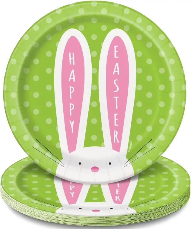 Πιάτα Χάρτινα Γλυκού 18εκ Happy Easter / 8 τμχ