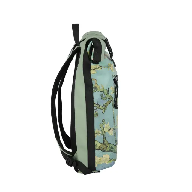 New Rebels Mart Art Roll-Top Backpack (L): Almond Blossoms 3