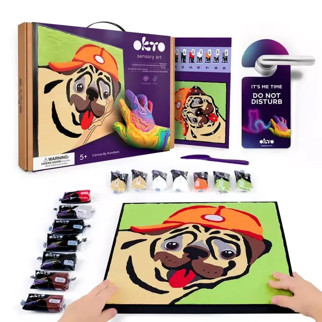 Okto Sensory Art / Δημιουργικό Σετ 3D Ζωγραφικής με Πηλό: Pug Dog 2