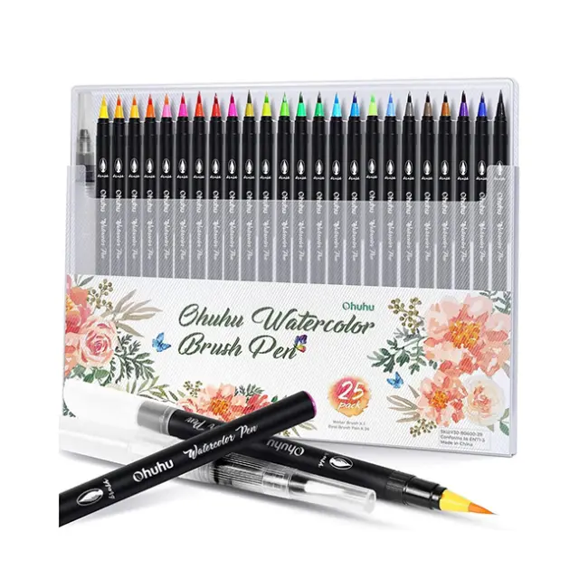 Ohuhu Μαρκαδόροι Ζωγραφικής Brush Pen Σετ 24 Χρώματα (Y30-80600-29)
