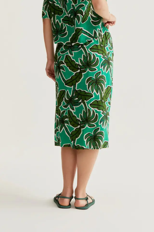 COMPANIA FANTASTICA MIDI SKIRT (61C/43003 GREEN) - L 3