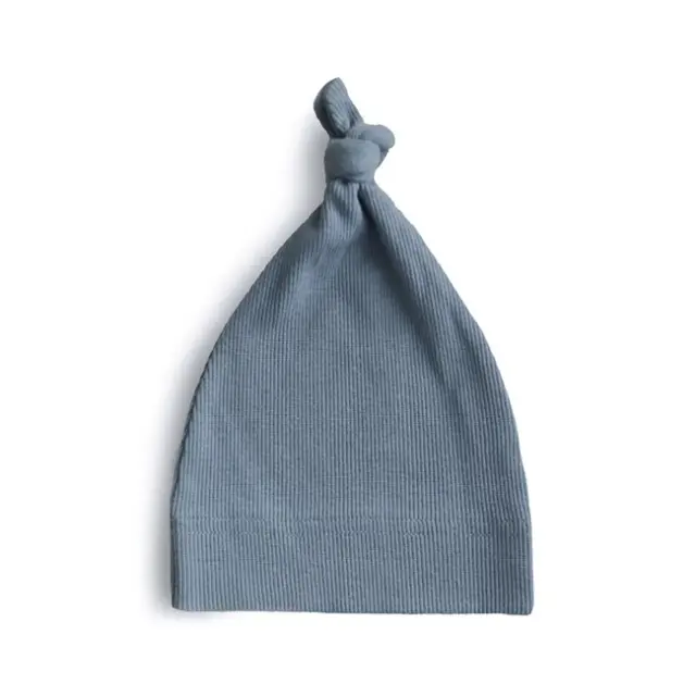 Mushie Ribbed Baby Beanie Σκουφάκι Παιδικό - Tradewinds 0-3 μηνών