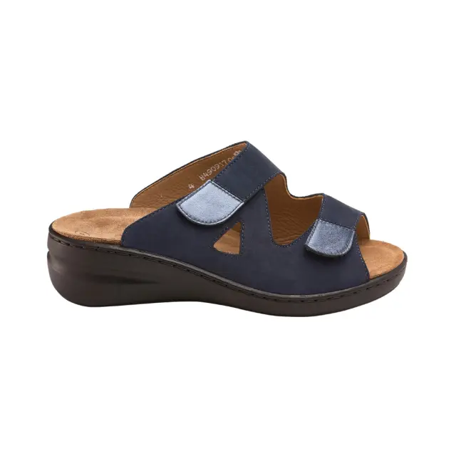 Solidus Παντόφλες Γυναικείο δέρμα Nubuck Μπλέ SOL/21143 OCEAN - 42,5