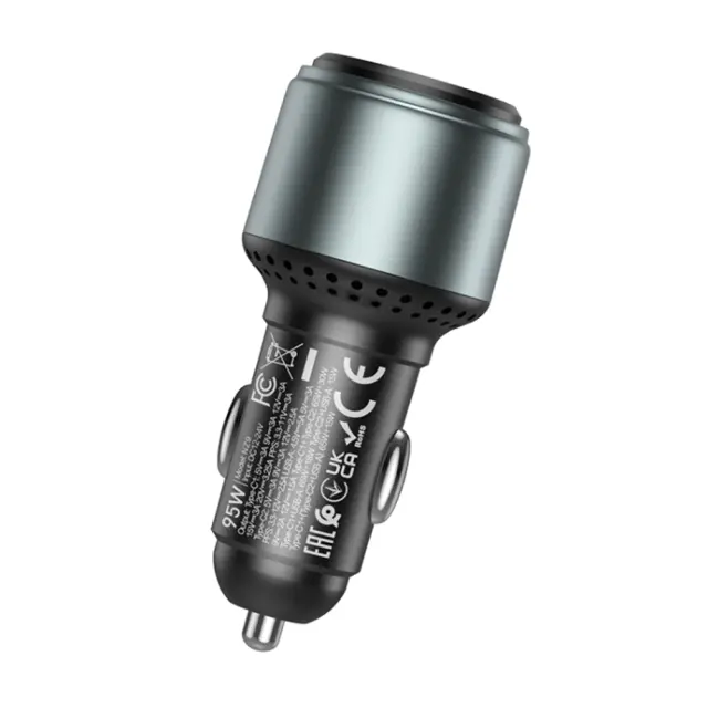 Φορτιστής Αυτοκινήτου Hoco NZ9 Galloper 95W 2xUSB-C PD65W PD30W and USB QC 18W Μαύρο 3