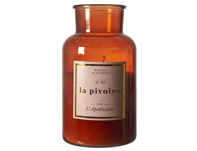 Αρωματικό κερί Apothecary Home Deco Factory με διάρκεια καύσης 110 ώρες, άρωμα Pivoine και διαστάσεις 14x25.5cm BO0134 3