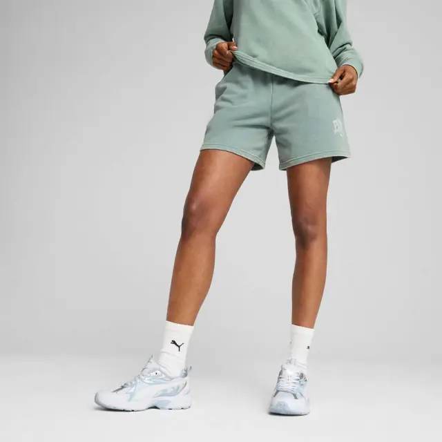 Puma Women's Class Washed 5inch Shorts Πράσινο 685035-30 (Puma) - XSmall