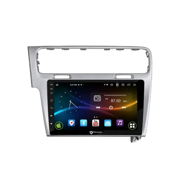 VenCore Οθόνη Multimedia Android 15 10" 9109A MTK6762 Octa-Core 2GB/32GB IPS με Πρόσοψη, CarPlay, Android Auto και Υποστήριξη Κάμερας Οπισθοπορείας AHD για Volkswagen Golf 7 2013-2021 – Ασημί (3236-10008-0003S) 2