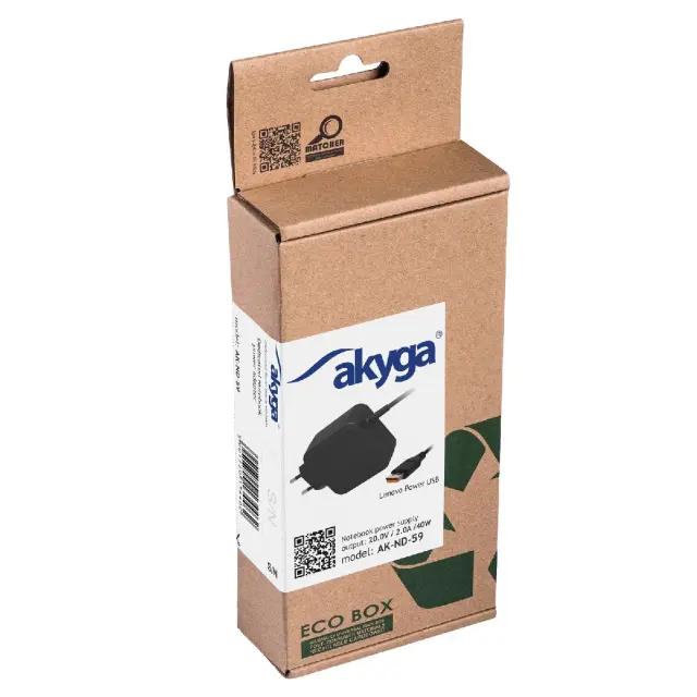 Τροφοδοτικό Notebook Akyga AK-ND-59 20V /2.0A 40W Lenovo Power USB Lenovo 1.2m 2