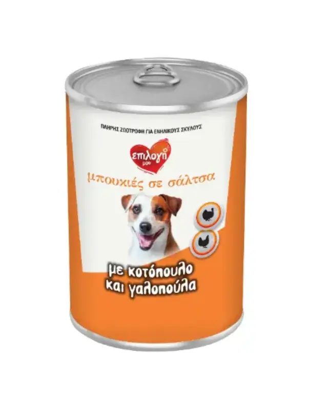 Επιλογη Μου Τροφή Σκύλου 1250gr Μπουκιες Κονσέρβα Κοτοπουλο
