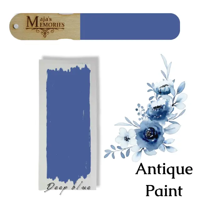 Χρώμα-εφέ πατίνας Antique Paint Maja's Memories, 150ml, Deep blue