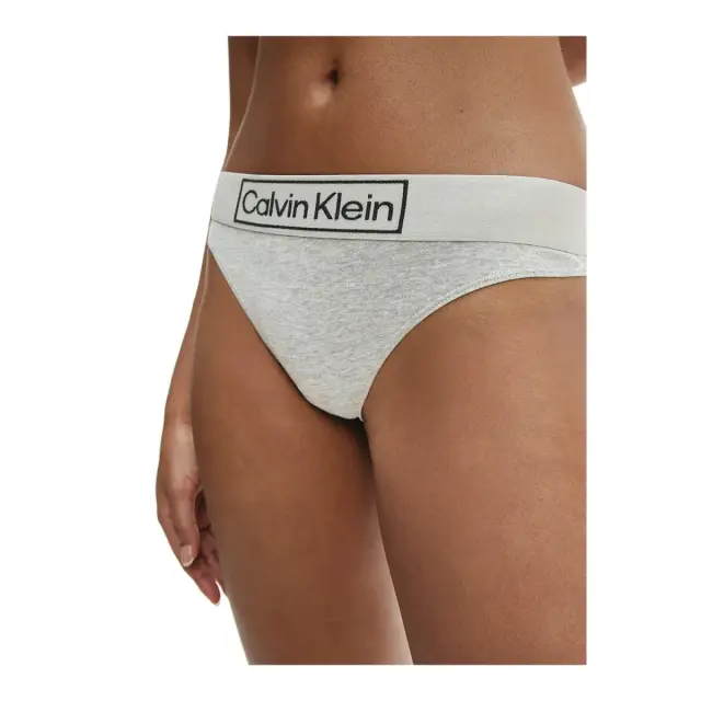 Calvin Klein Γυναικείο String Reimagine Heritage Thong, Χρώμα Grey Heather 3