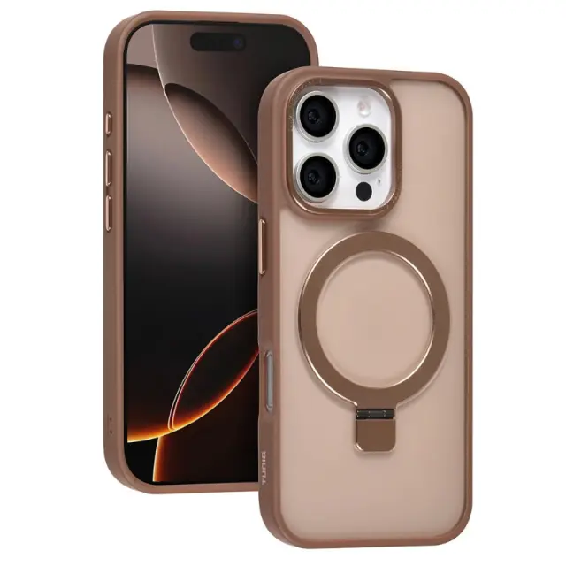 TUNIQ iPhone 16 Pro Back cover case - Magsafe - Ringstand - Gold