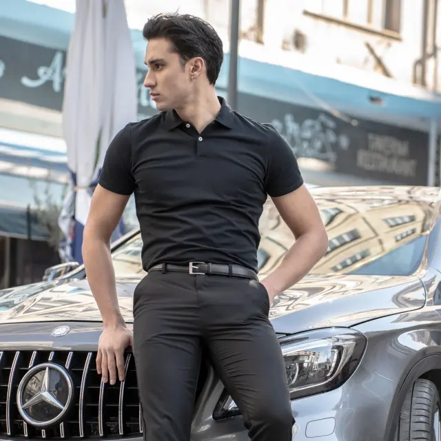 Μπλούζα Polo Noshame® Μαύρη - 112314 - XXL