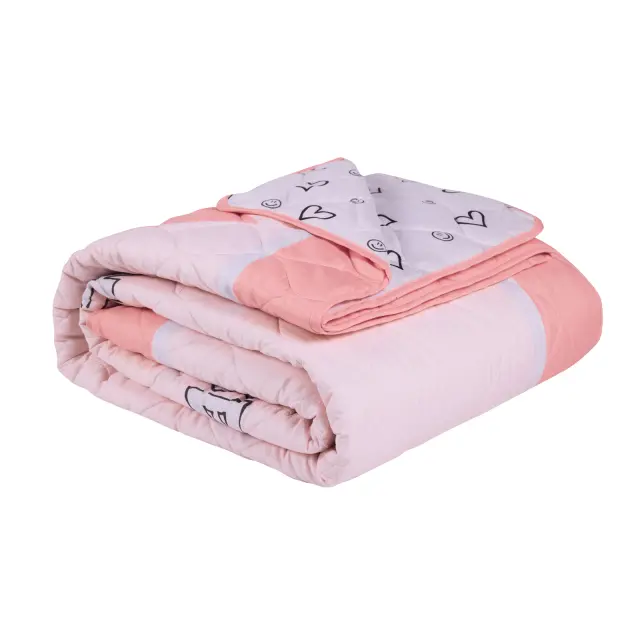 Κουβερλί 160x220 Μονό Das Home 4940 Pink-Grey 100% Microfiber 3