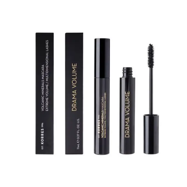 Korres Drama Volume Mascara Volcanic Minerals Black 11ml (Μάσκαρα για Όγκο - Μαύρο Χρώμα) 2