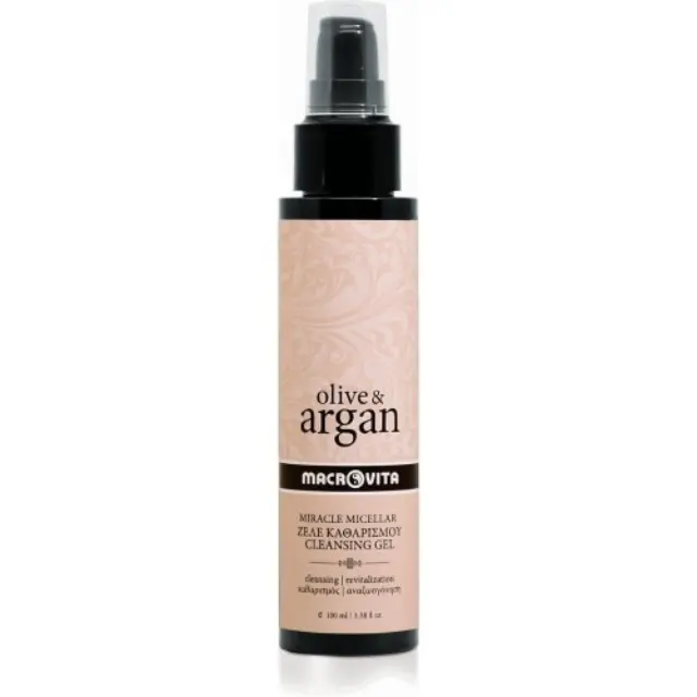 Macrovita Olive και Argan Miracle Micellar Cleansing Gel Ζελέ Καθαρισμού 100ml