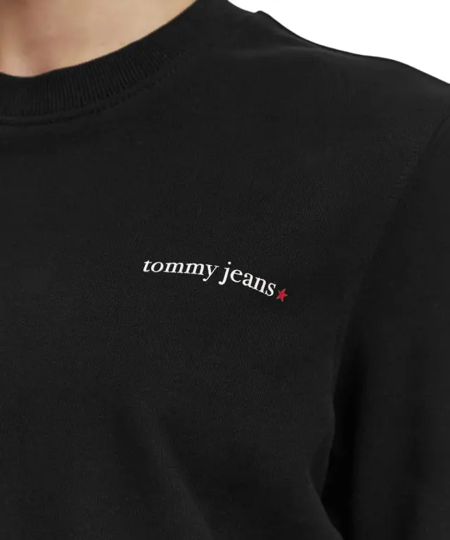Tommy Hilfiger - Γυναικείο Φούτερ Essential Logo Regular Fit DW0DW22829-BDS Μαύρο 3
