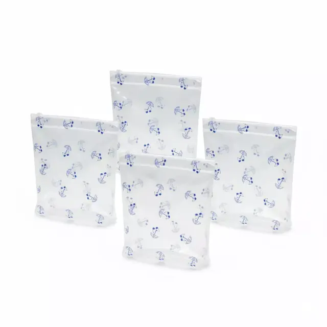 Σετ 4 Διάφανες Θήκες Οργάνωσης Ταξιδιού Zip 18x22cm Ordinett