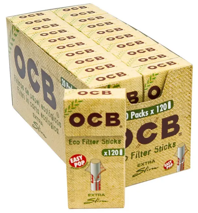 OCB Φιλτράκια Eco Βιοδιασπώμενο 120 - Extra Slim 20τεμ.
