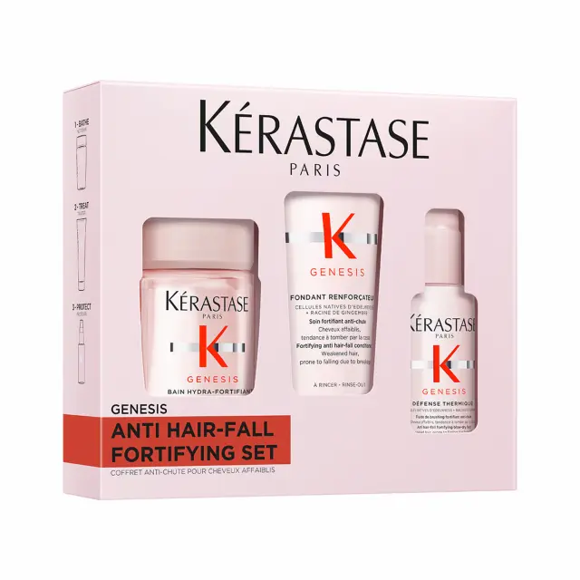Kérastase Genesis Discovery Travel Set (Bain Hydra-Fortifiant 80ml, Fondant Renforcateur 75ml, Defense Thermique 45ml)