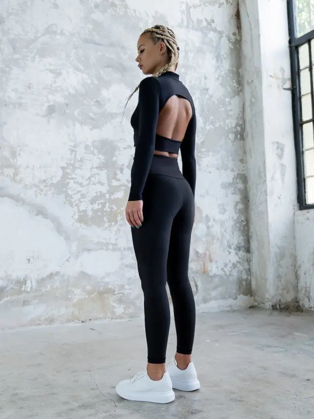 Κολάν Ψηλόμεσο Σύσφιξης Μονόχρωμο Plus Size 3