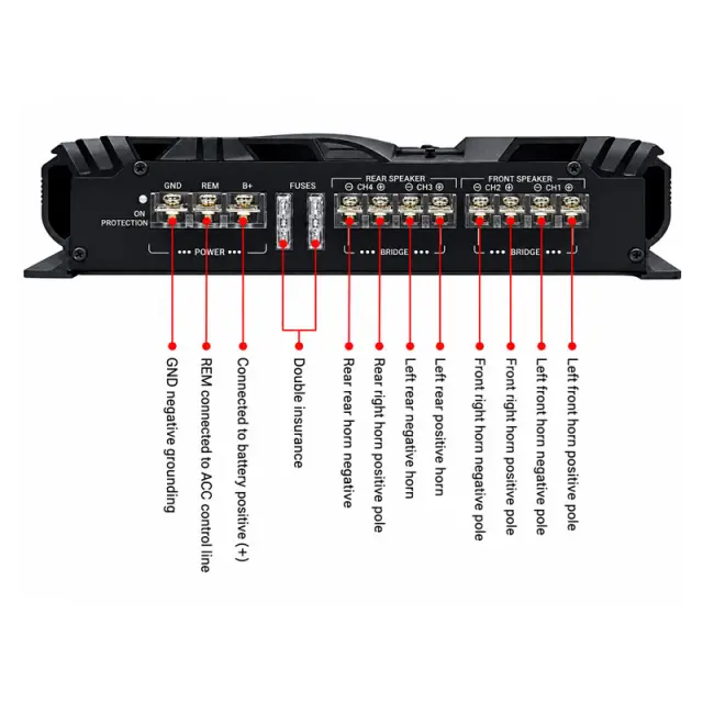 PerVoi Ενισχυτής Αυτοκινήτου 4/3/2 Καναλιών 3800W CTC-705 - Car Audio Amplifier 014567 2