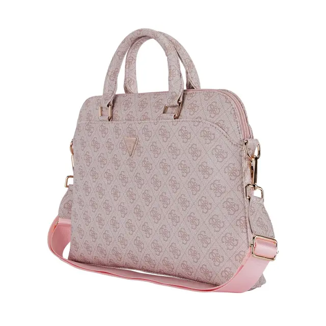 Guess PU 4G Triangle Logo Computer Bag 13/14/15" Pink 2