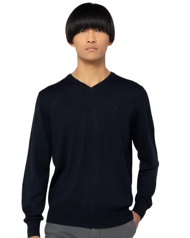 The Bostonians Merino ανδρική πλεκτή μπλούζα regular fit 3MV1001-2