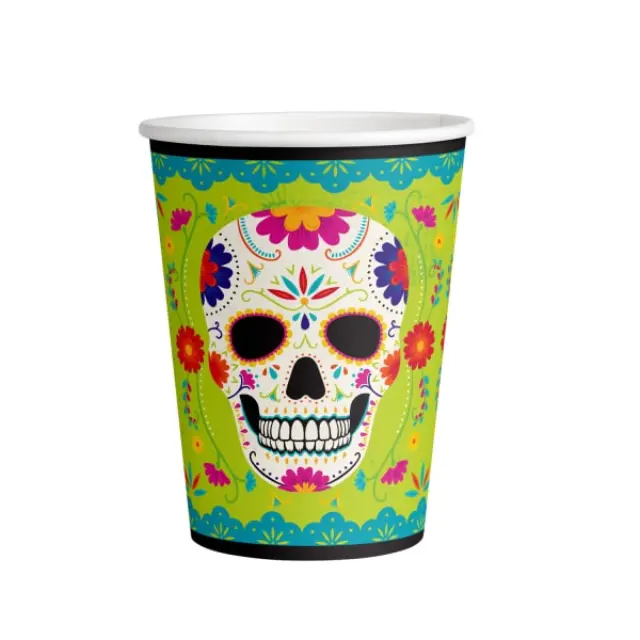 Ποτήρια χαρτ. 250ml Day of the Dead /8 τεμ