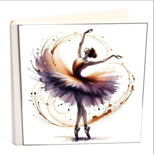 Άλμπουμ my album ballerina 03 boho style με ριζόχαρτο 35x35cm και κουτί άλμπουμ