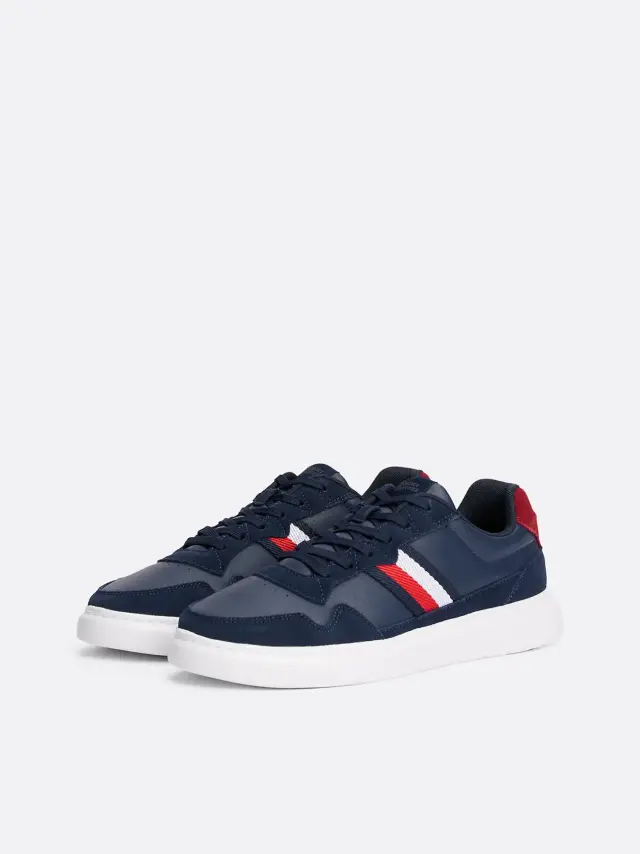 Tommy Hilfiger - Ανδρικά Sneakers Light Cupsole Lth Mix Stripes FM0FM04889-C1G Μπλε 2