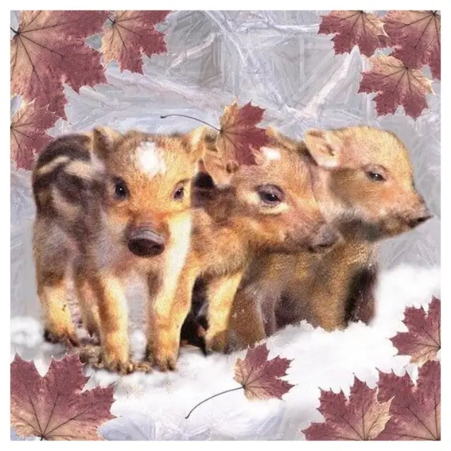 Χαρτοπετσέτα για Decoupage, Wild Boars, 1 τεμ