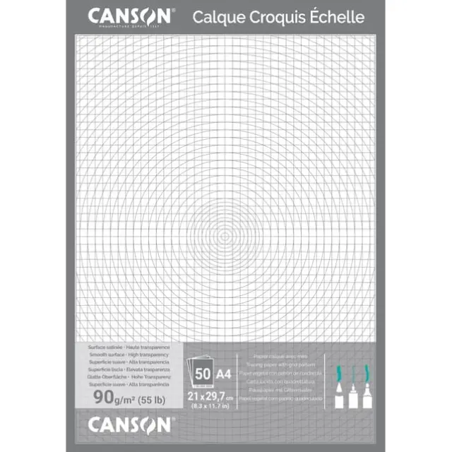 Μπλοκ Διαφάνεια Canson 90g/m² - A4 21x29.7cm 50φυλλα