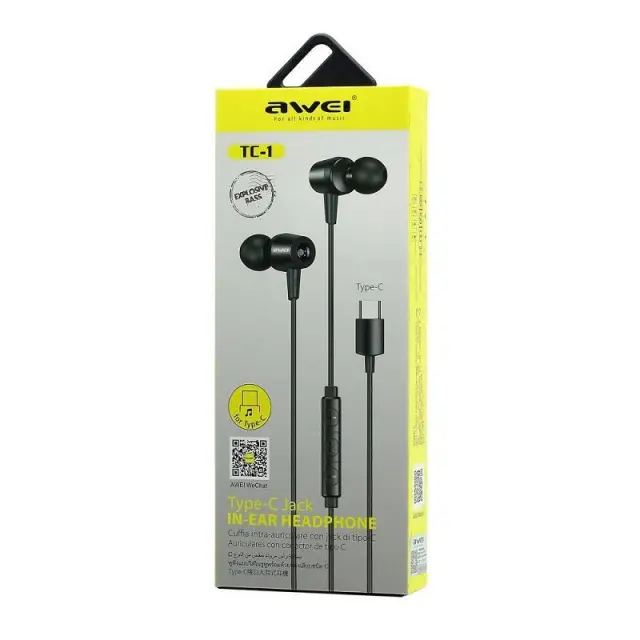 Ενσύρματα ακουστικά - TC-1 - Type-C - AWEI - 889190 2