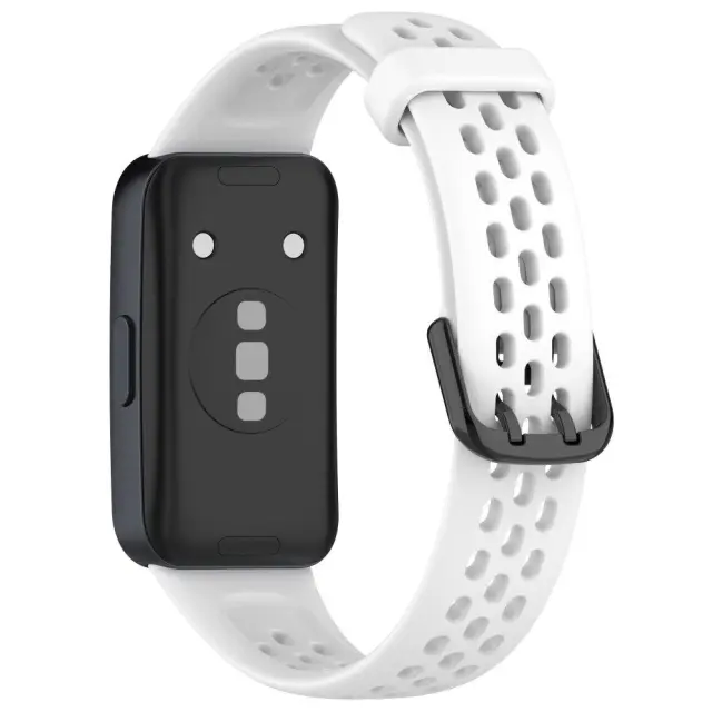 Ανταλλακτικό Λουράκι Σιλικόνης Breathable για Huawei Band 8 / 9 /10 - White OEM 2
