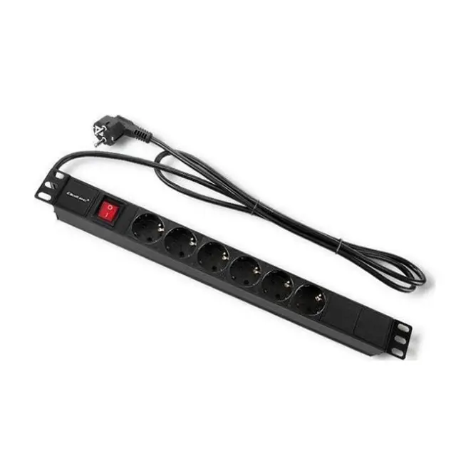 Qoltec Rack Power Strip 6-socket Black (54468)