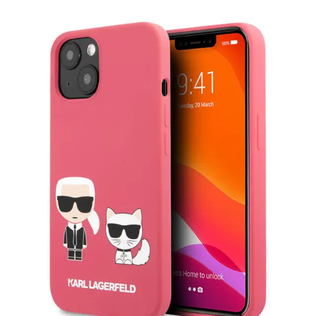 Karl Lagerfeld Karl & Choupette Back Cover Σιλικόνης Pink (iPhone 13 )