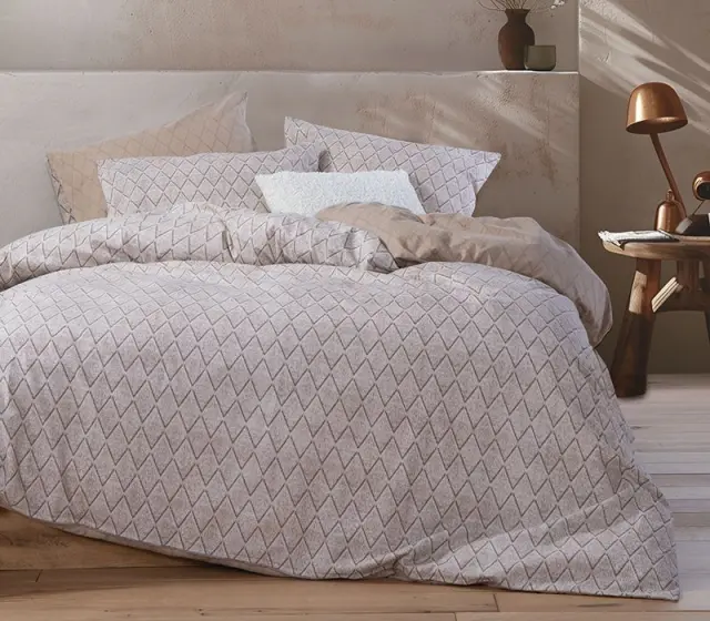 Nef-Nef Homeware Σεντόνια Torredo Φανέλα Σετ Μονό 160x260 Beige
