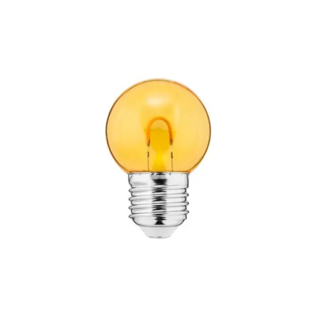 LED Color Bulb 1W E27 G45 240V 55Lm PC yellow clear FILAMENT U
