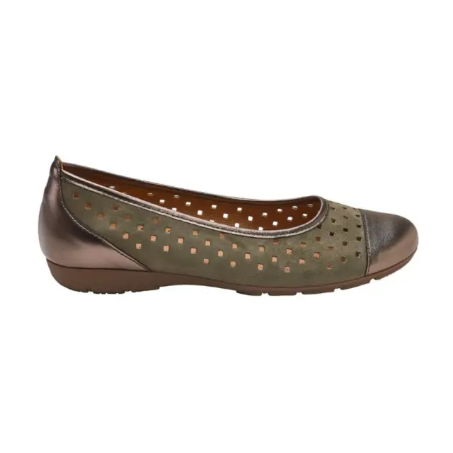 Gabor Μπαλαρίνες Γυναικείο δέρμα Nubuck Πράσινο GAB/64169 11-OLIVE