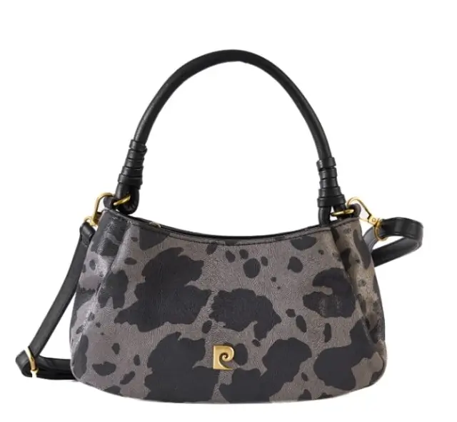 Γυναικεία τσάντα χειρός Pierre Cardin,, γκρι, με animal print,gfb04 53007