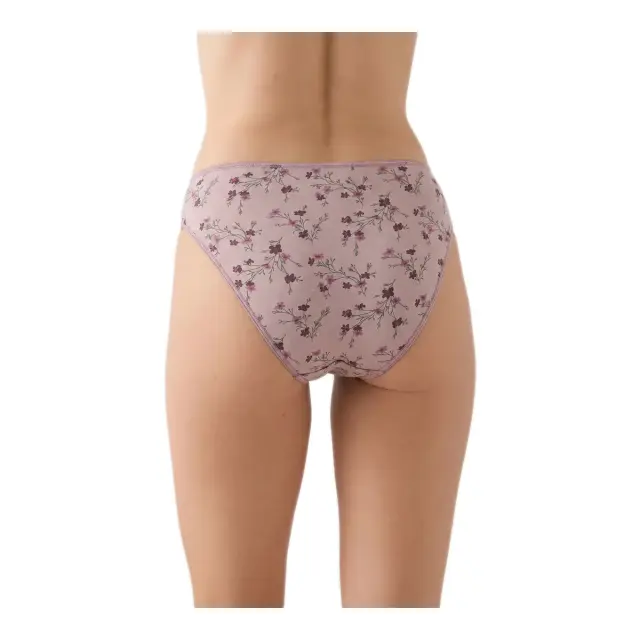Fimelle TENCEL™ Modal Γυναικείο Brazil Invisible Σλιπ 2 τεμάχια Minerva - BORDEAUX-LILAC FLORAL 3