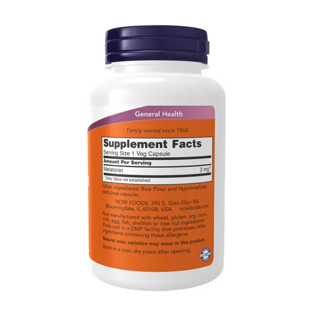 Now Foods Melatonin 3 mg 180 Capsules 2